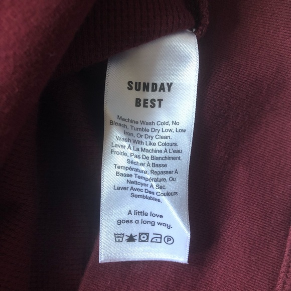 Sunday Best (Aritzia) Bovary T-Shirt (lightweight waffle-knit hoodie) - Picture 4 of 6